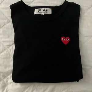 Black Heart Embroidered Tshirt